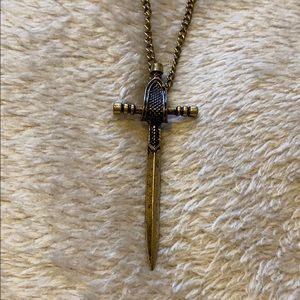 Sword Necklace Long Chain